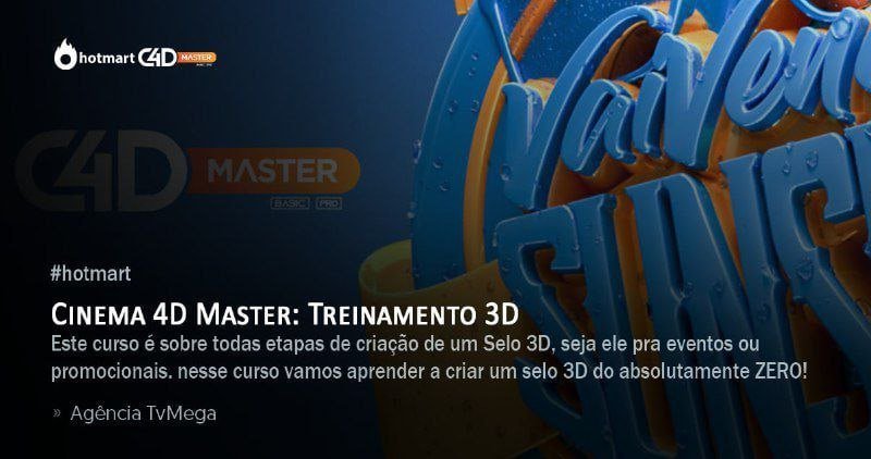 🎬 Cinema 4D Master: Treinamento 3D – Agência TvMega